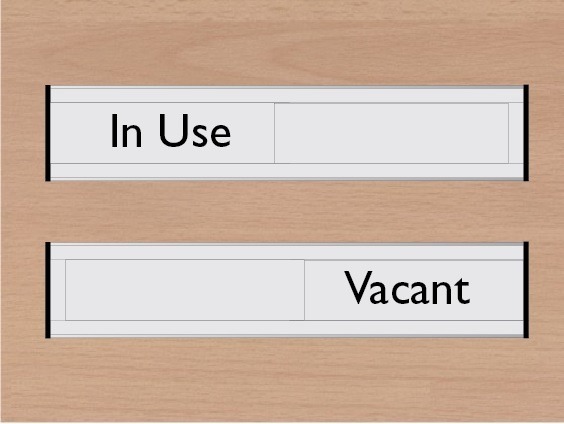 In Use Vacant Door Sign
