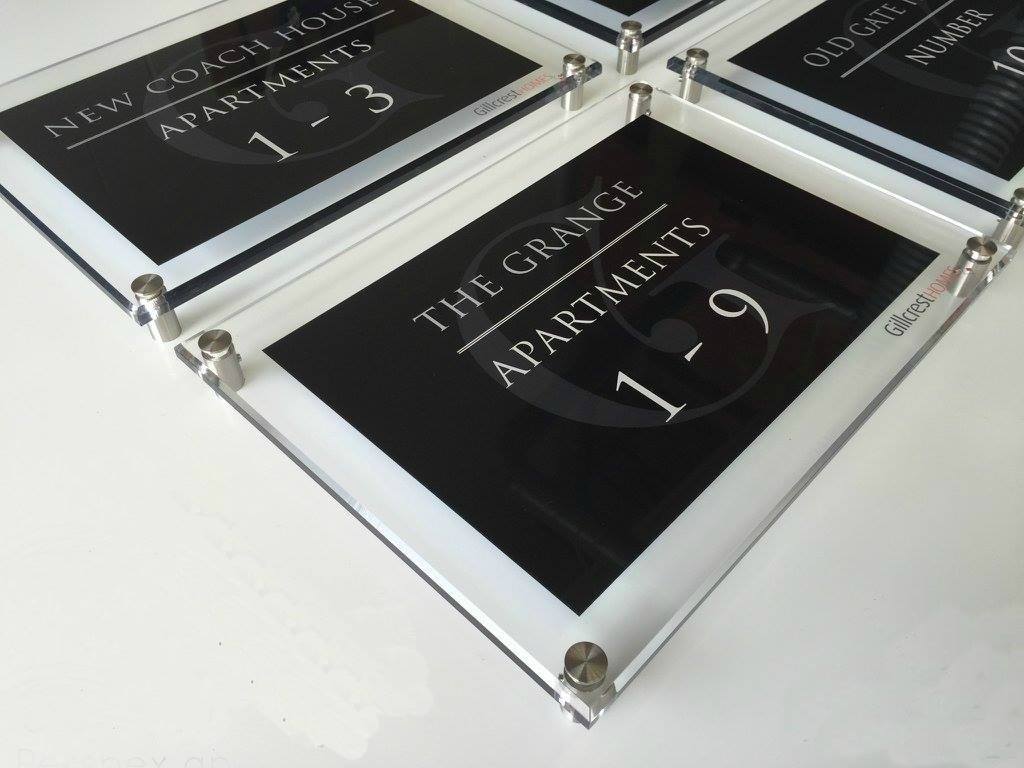 black background signs