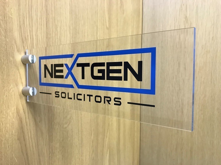 Projecting corridor signs