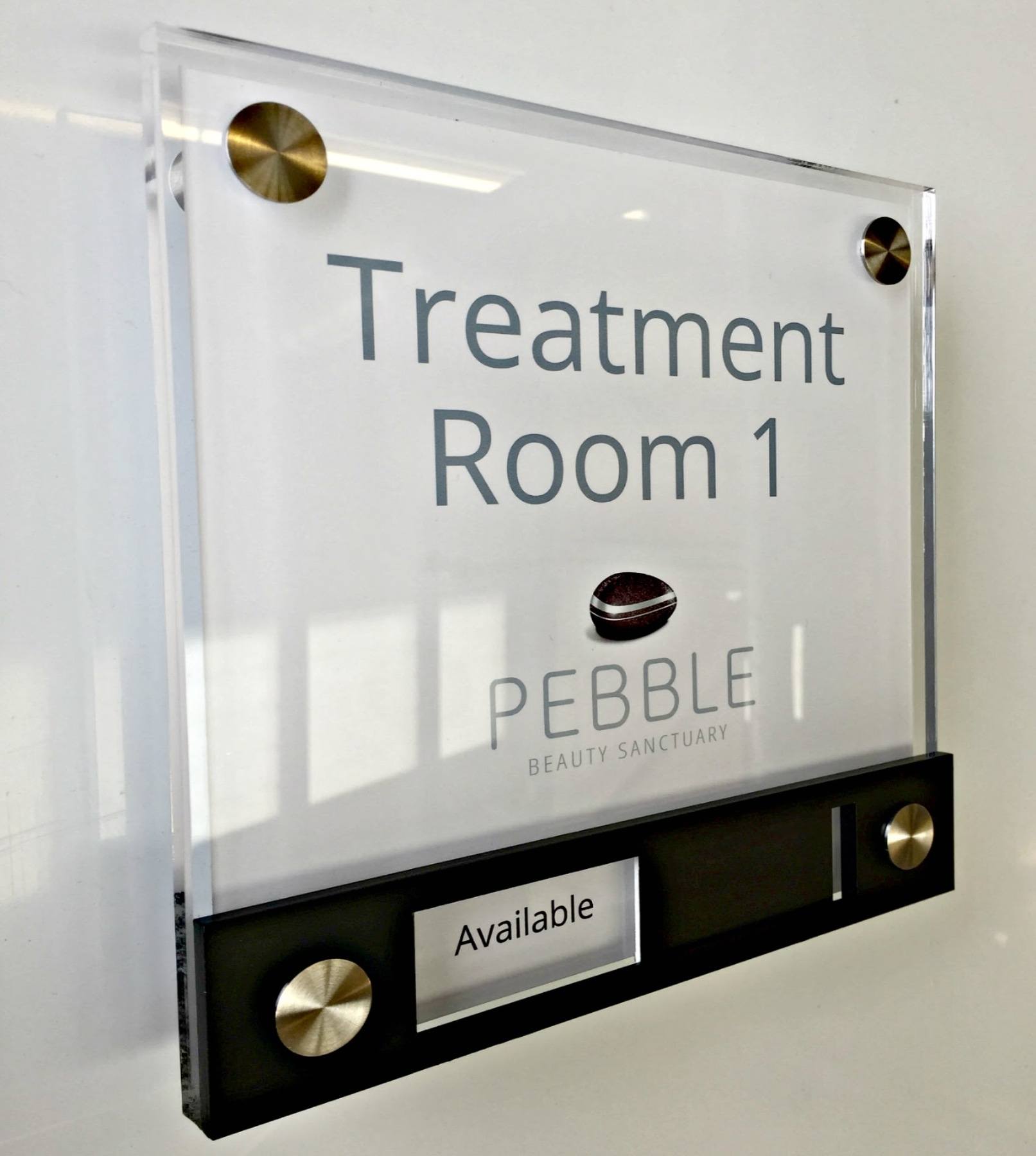 treatment room slider sign