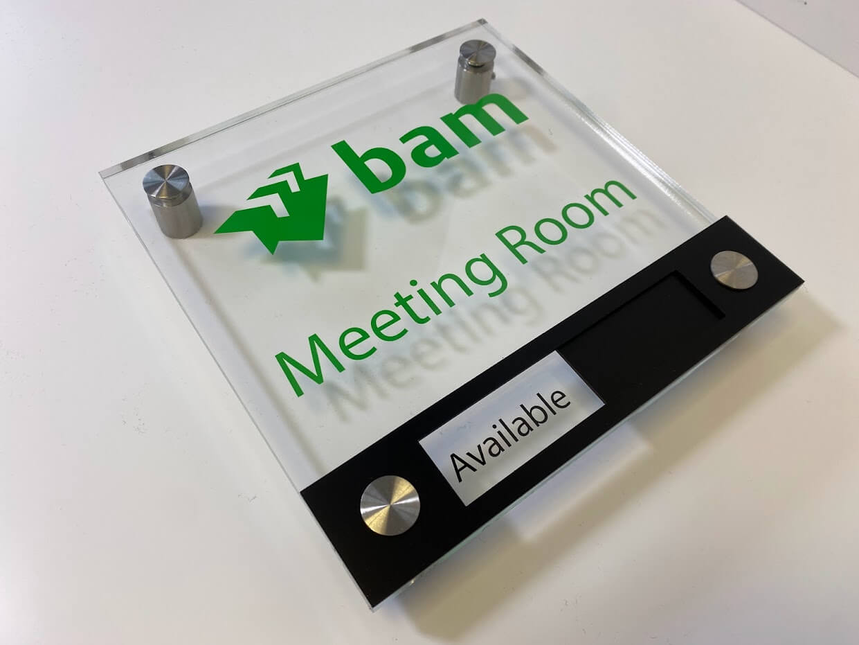 clear print slider sign