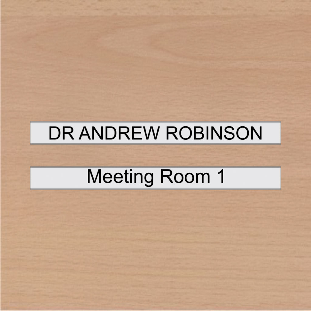 Aluminium Sign name insert