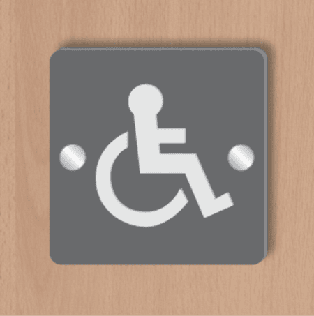 3D Disabled Toilet Sign