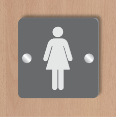 3D Ladies Toilet Sign