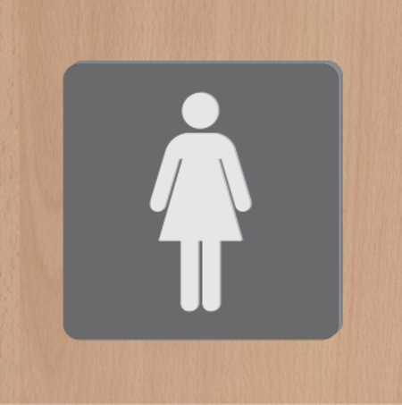 3D Ladies Toilet Sign - Image 2
