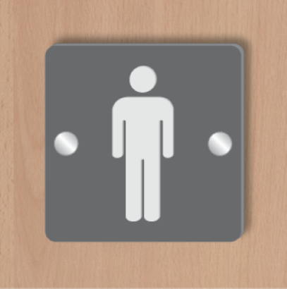 3D Men’s Toilet Sign