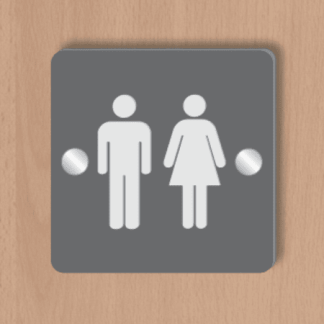 3D Unisex Toilet Sign