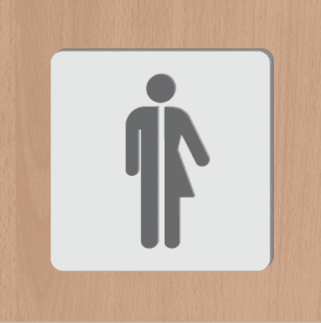 3D Gender Neutral Toilet Sign - Image 3