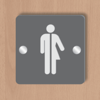 3D Gender Neutral Toilet Sign