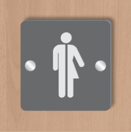 3D Gender Neutral Toilet Sign