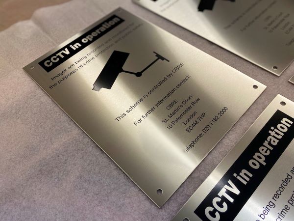 Etched-stainless-steel-CCTV-signs